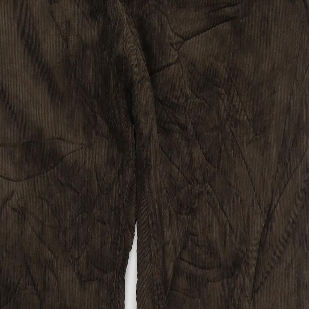 Timberland Mens Brown Cotton Trousers Size 34 in L33 in Regular Zip