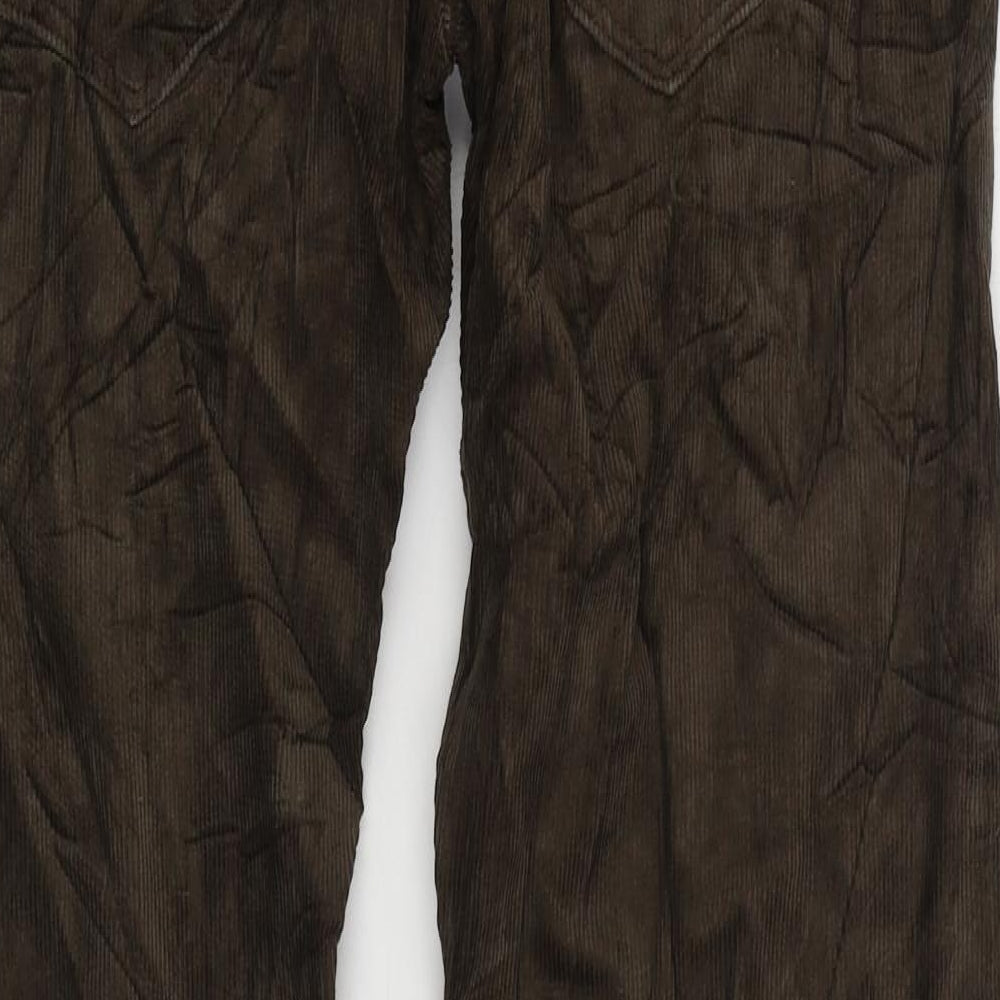 Timberland Mens Brown Cotton Trousers Size 34 in L33 in Regular Zip