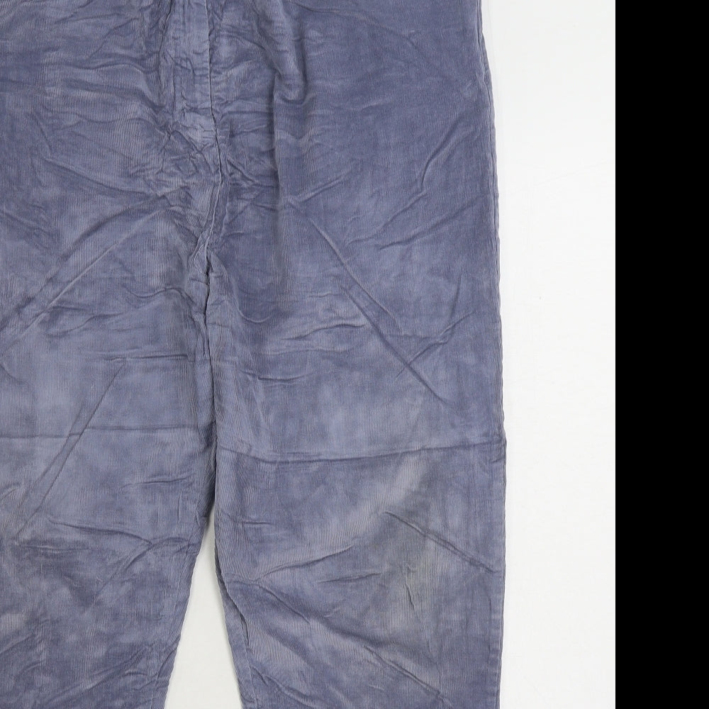 Cotton Traders Womens Blue Cotton Trousers Size 22 L28 in Regular Zip