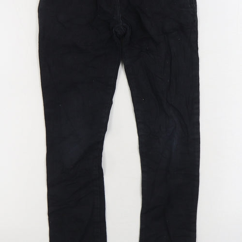 Marks and Spencer Girls Black Cotton Skinny Jeans Size 11 Years Regular Zip - Hello Kitty Ankle Zip