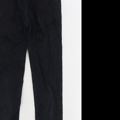 Marks and Spencer Girls Black Cotton Skinny Jeans Size 11 Years Regular Zip - Hello Kitty Ankle Zip