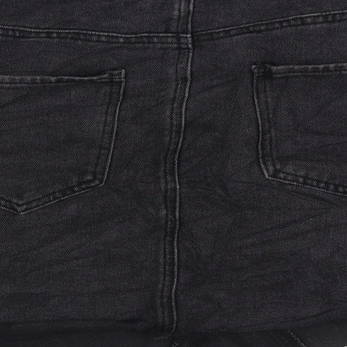 Denim & Co. Womens Black Cotton Maxi Skirt Size 10 Zip