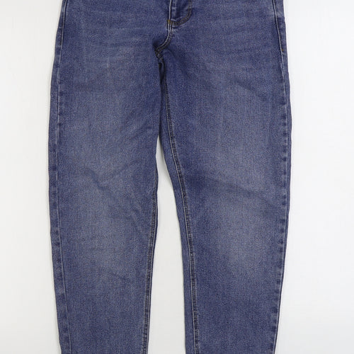 ASOS Mens Blue Cotton Straight Jeans Size 28 in L30 in Regular Zip