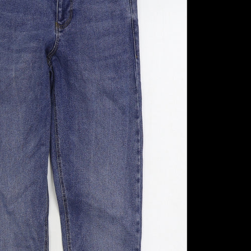 ASOS Mens Blue Cotton Straight Jeans Size 28 in L30 in Regular Zip