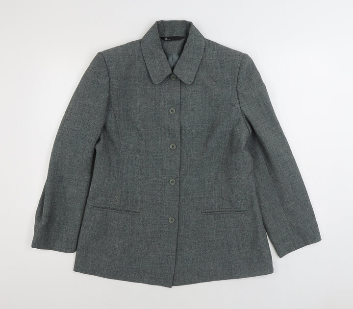 BHS Womens Grey Jacket Size 14 Button