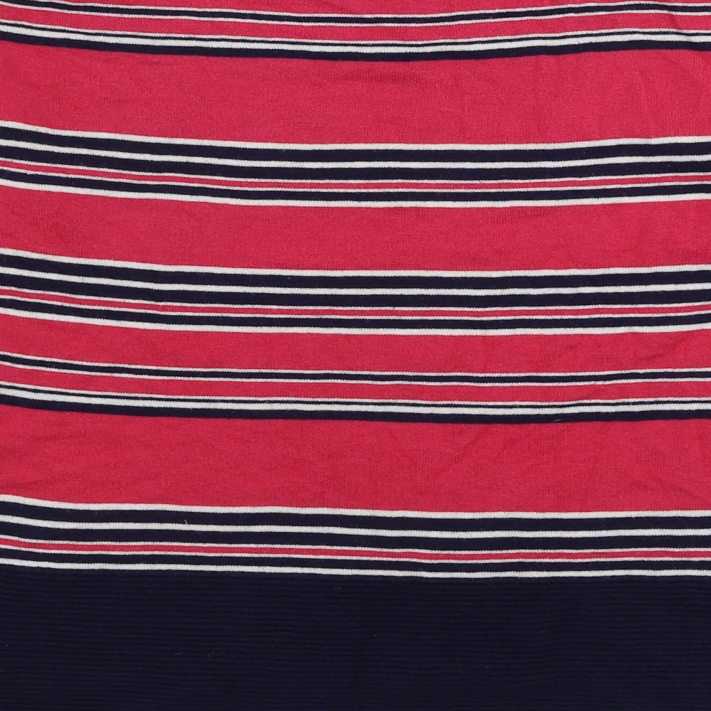 NEXT Womens Multicoloured Round Neck Striped Cotton Pullover Jumper Size 6