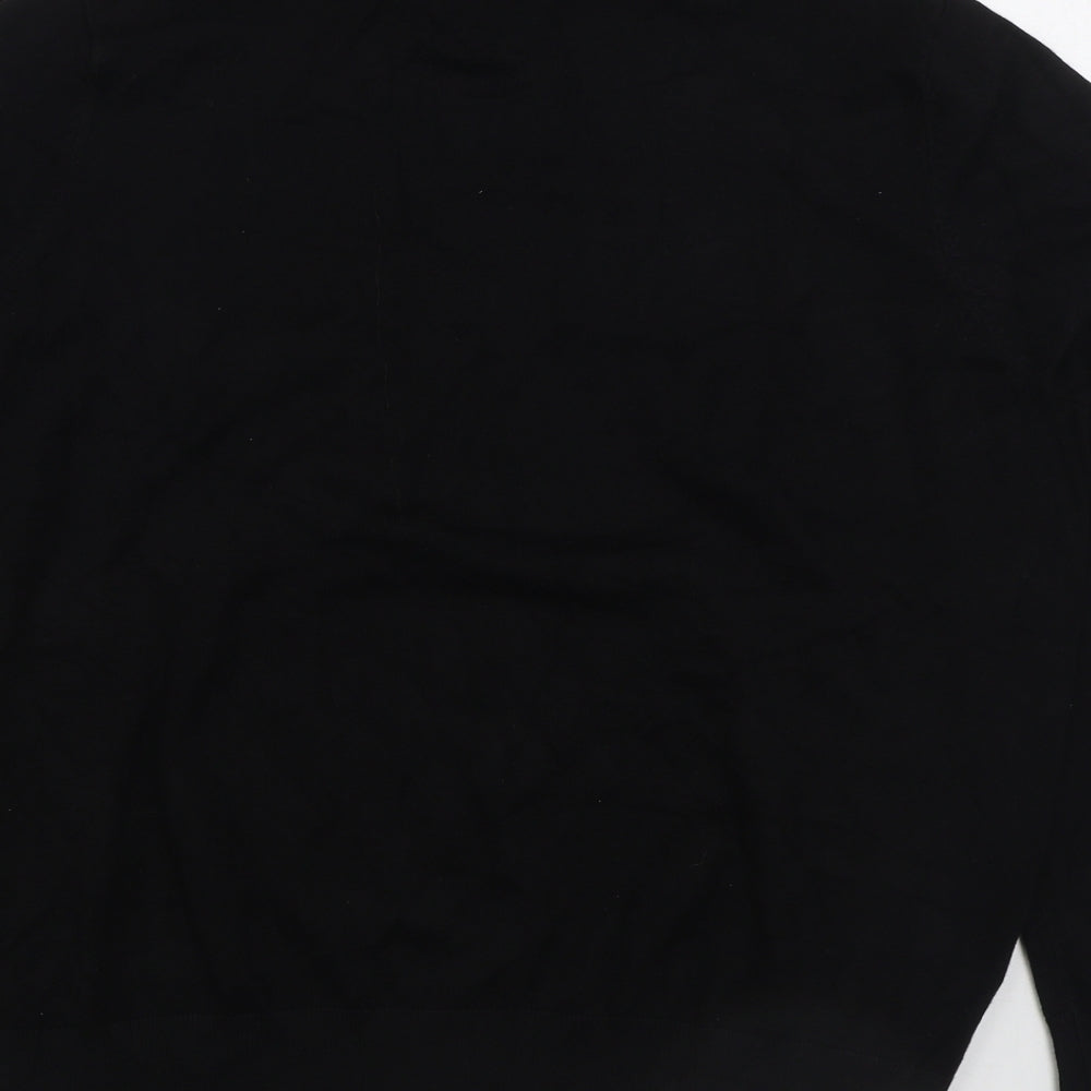 River Island Mens Black Roll Neck Viscose Pullover Jumper Size XL