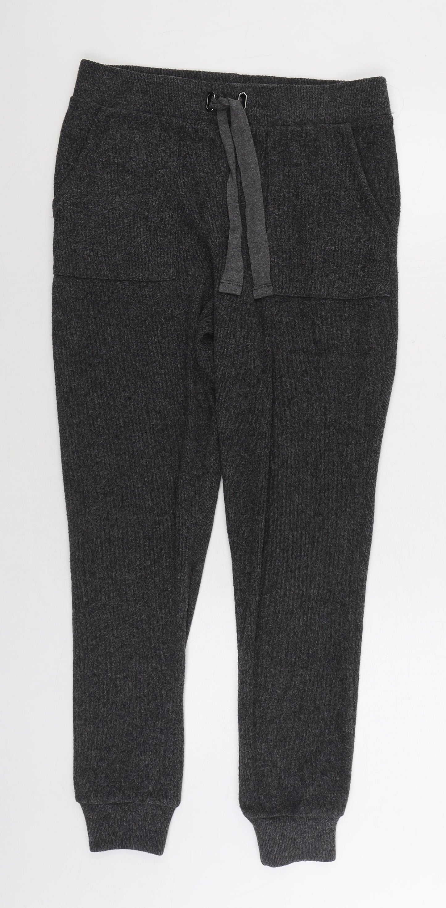 F&F Womens Grey Polyester Jogger Trousers Size 10 L28 in Regular Drawstring