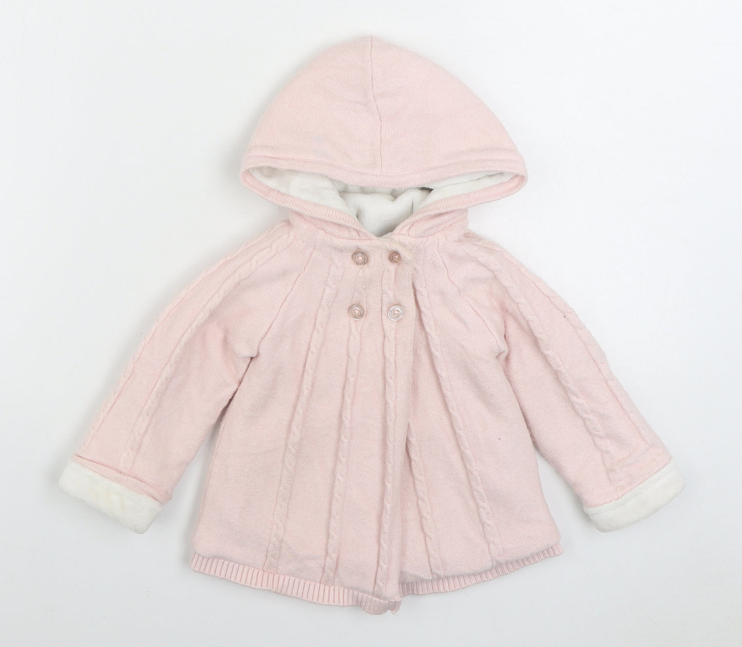 Nutmeg Girls Pink Jacket Size 18-24 Months Button