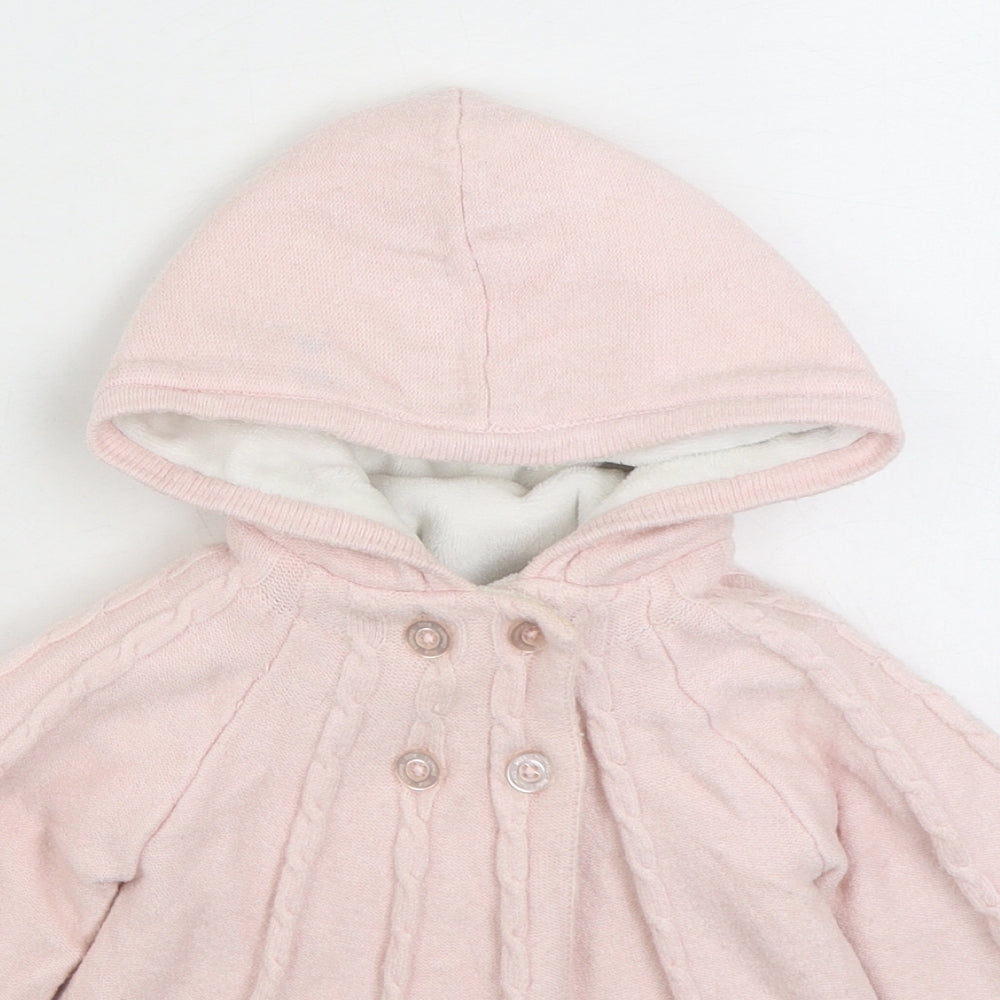 Nutmeg Girls Pink Jacket Size 18-24 Months Button