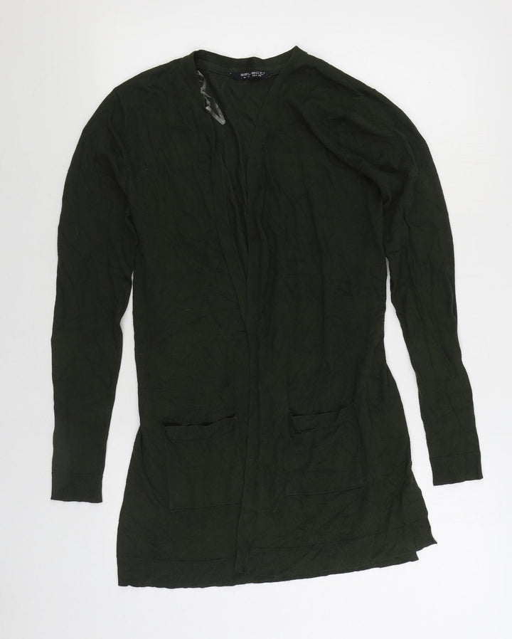 Select Womens Green V-Neck Viscose Cardigan Jumper Size 12