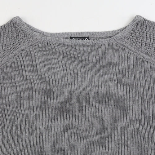 Cashel Womens Grey Boat Neck 100% Cotton Pullover Jumper Size XL