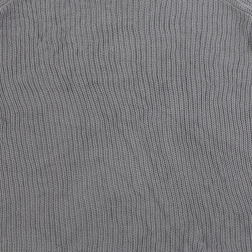 Cashel Womens Grey Boat Neck 100% Cotton Pullover Jumper Size XL