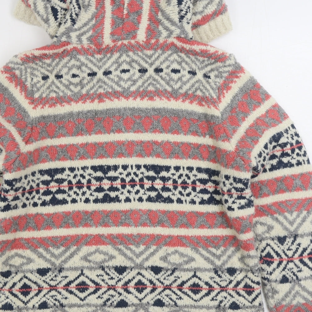 Per Una Womens Multicoloured Fair Isle Jacket Size 14 Snap