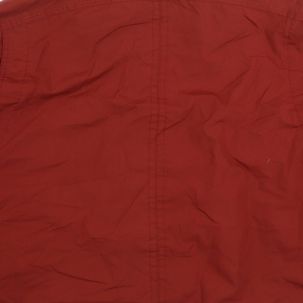 St Michael Mens Red Rain Coat Coat Size S Zip