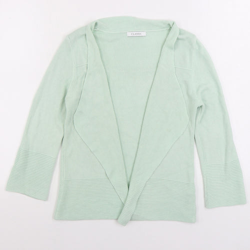Marks and Spencer Womens Green V-Neck Acrylic Cardigan Jumper Size 8