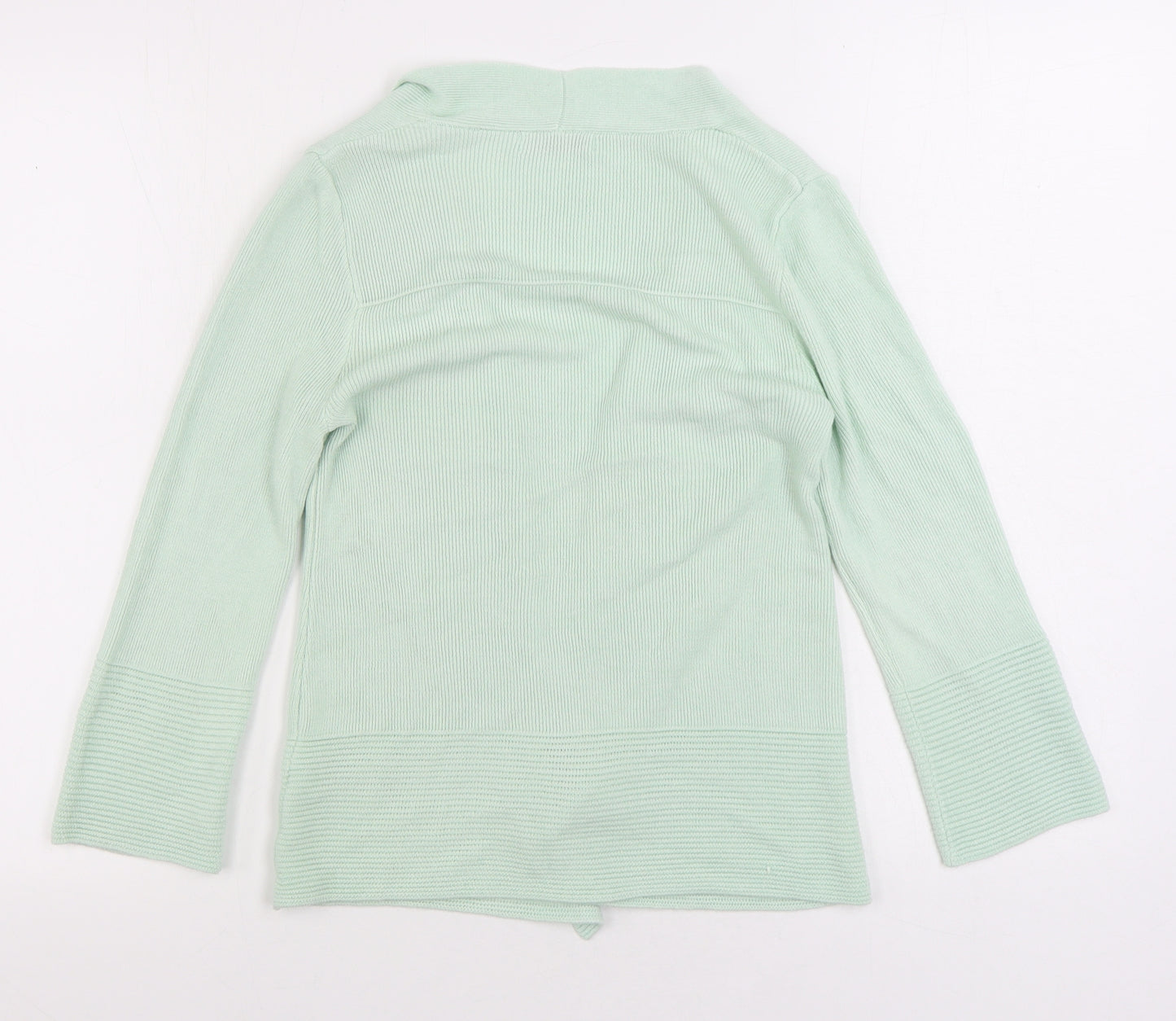 Marks and Spencer Womens Green V-Neck Acrylic Cardigan Jumper Size 8