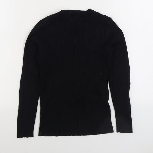 Primark Womens Black Round Neck Viscose Pullover Jumper Size L