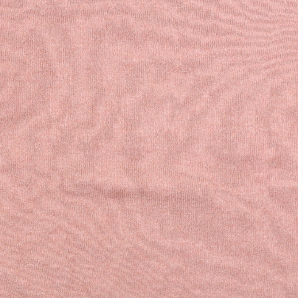 TU Womens Pink High Neck Acrylic Pullover Jumper Size 16
