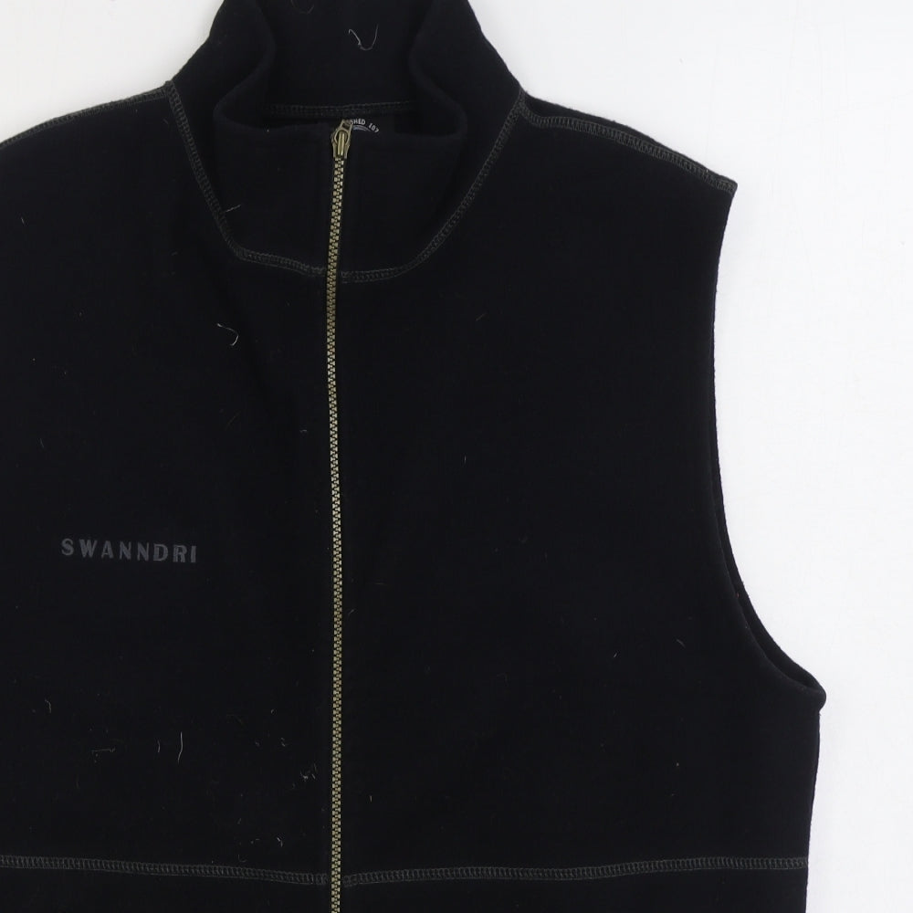 Swanndri Mens Black Gilet Jacket Size M Zip