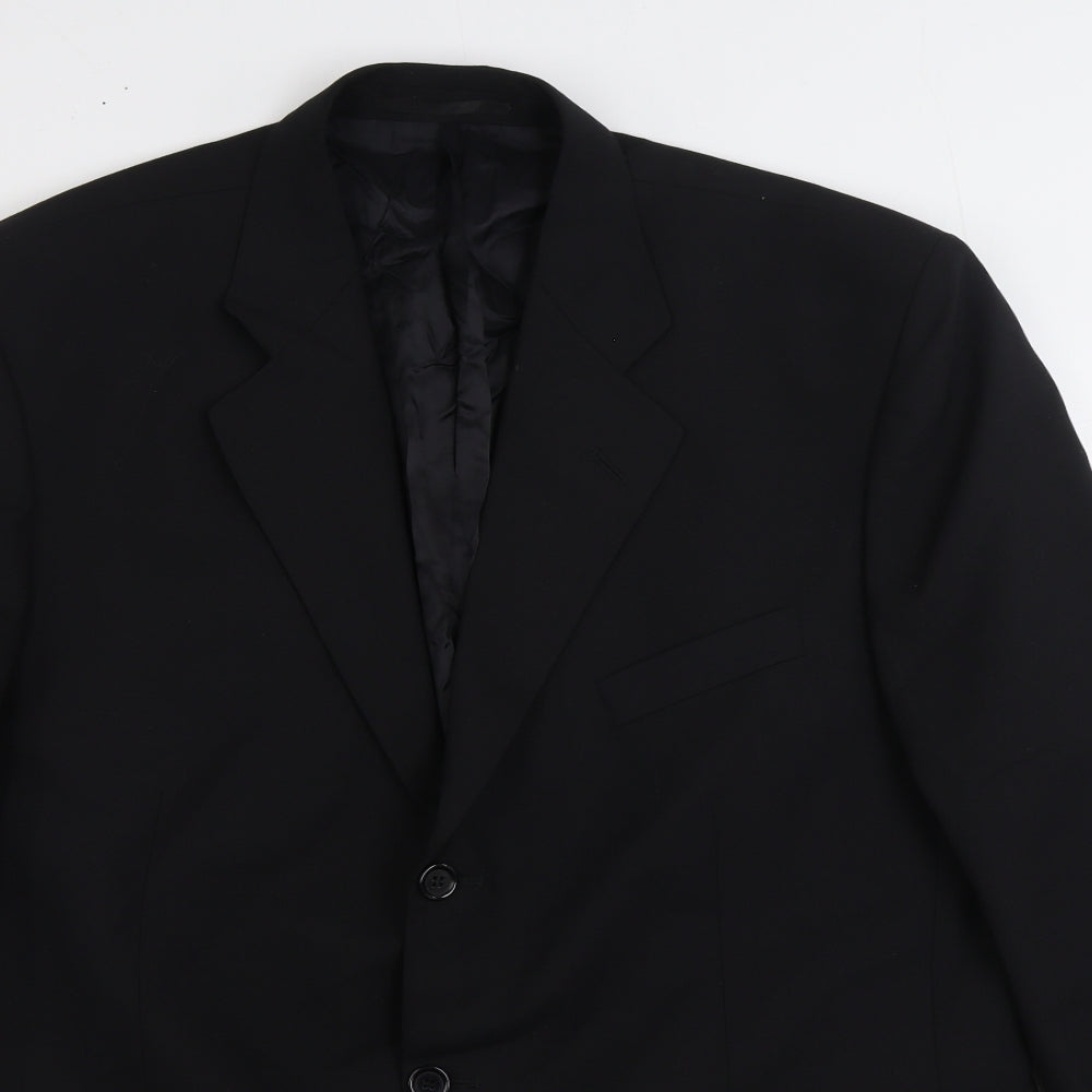 West Brook Mens Black Polyester Jacket Suit Jacket Size 44