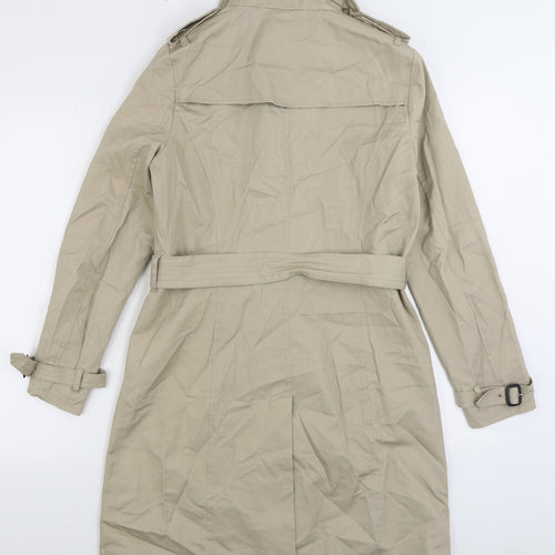 ESMARA Womens Beige Trench Coat Coat Size 10 Button