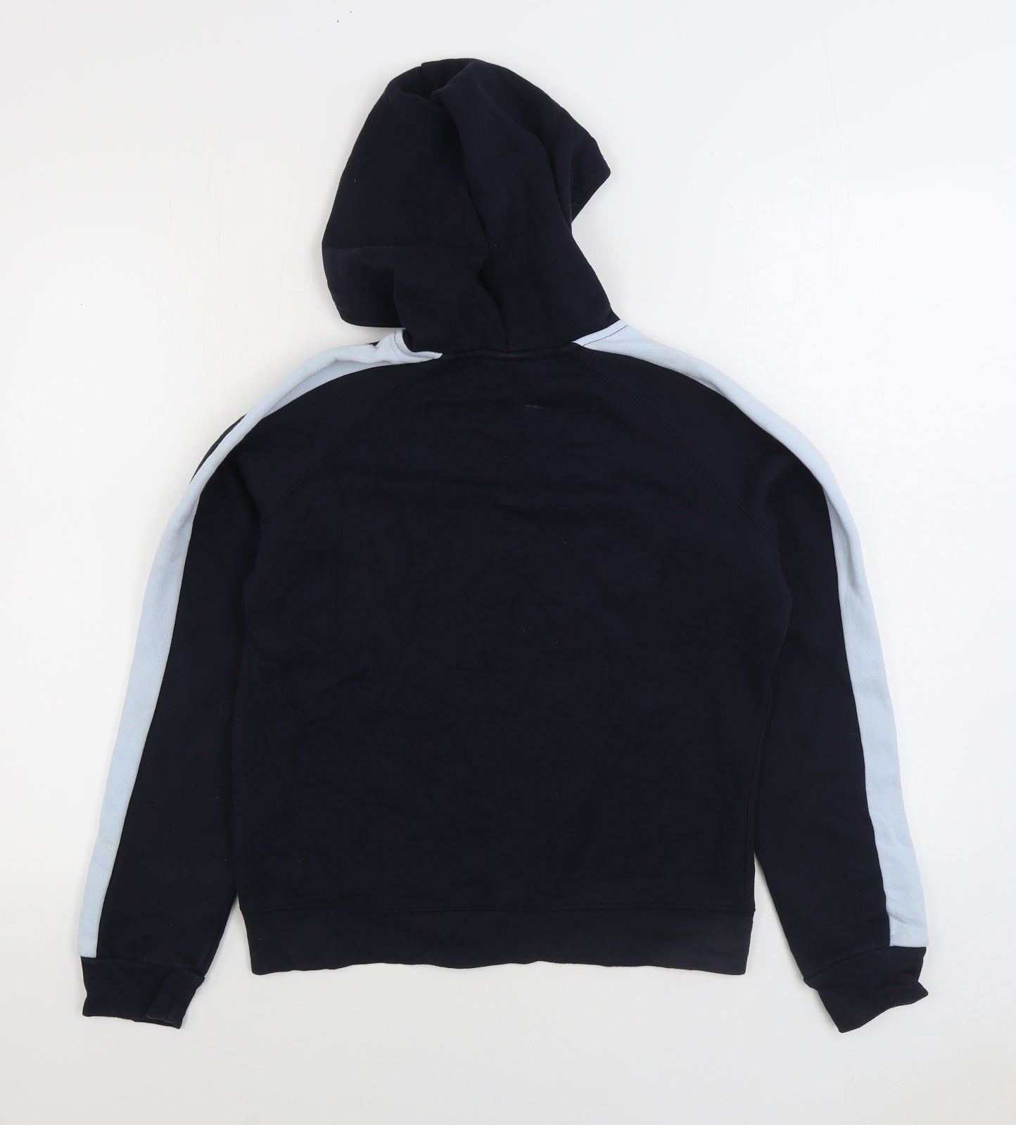 Reebok Womens Blue Cotton Pullover Hoodie Size 14 Pullover