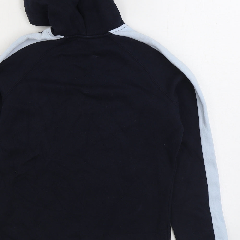 Reebok Womens Blue Cotton Pullover Hoodie Size 14 Pullover