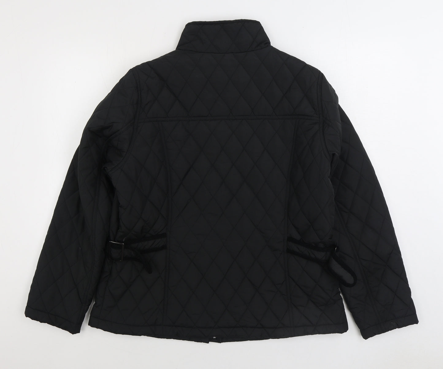 George Womens Black Quilted Jacket Size 18 Zip