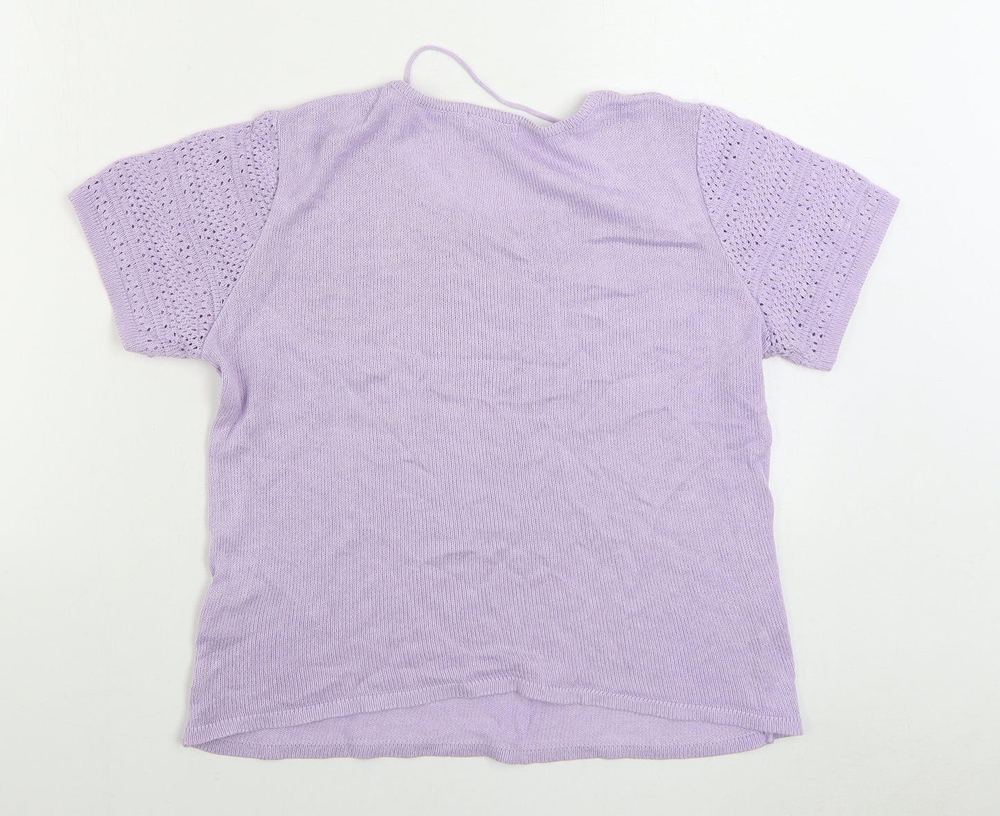 Damart Womens Purple Boat Neck Acrylic Pullover Jumper Size 10