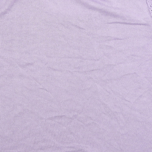 Damart Womens Purple Boat Neck Acrylic Pullover Jumper Size 10