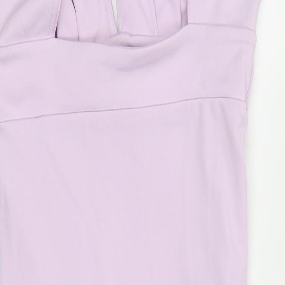 PRETTYLITTLETHING Womens Pink Polyester Bodycon Size 10 Sweetheart Pullover