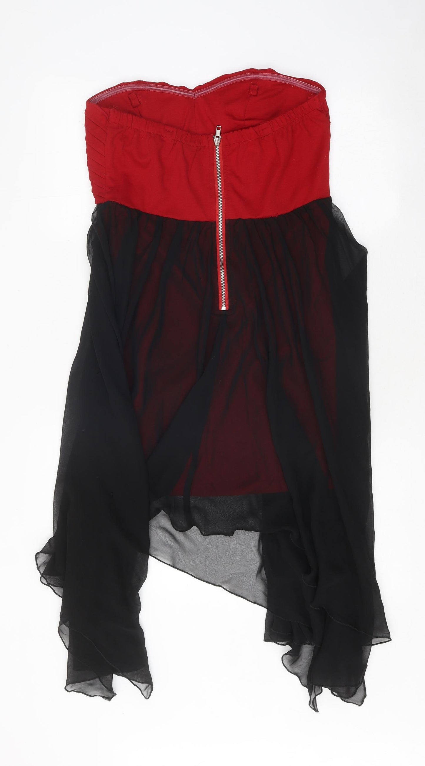 Izabel Womens Red Polyester Bodycon Size 10 Sweetheart Zip