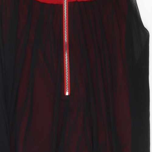 Izabel Womens Red Polyester Bodycon Size 10 Sweetheart Zip