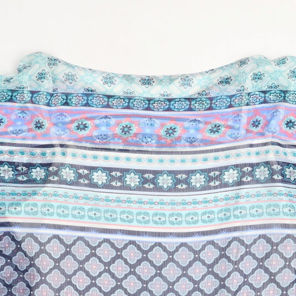 Bonmarché Womens Multicoloured Geometric Polyester Jersey Blouse Size 18 Round Neck