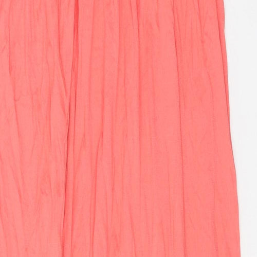 Ocean Club Womens Orange Geometric Polyester Maxi Size M Off the Shoulder Pullover