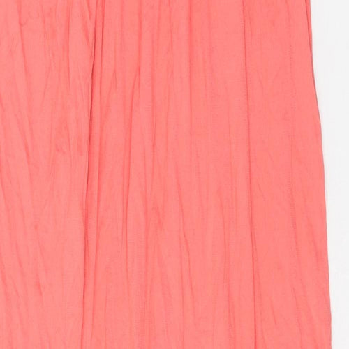 Ocean Club Womens Orange Geometric Polyester Maxi Size M Off the Shoulder Pullover