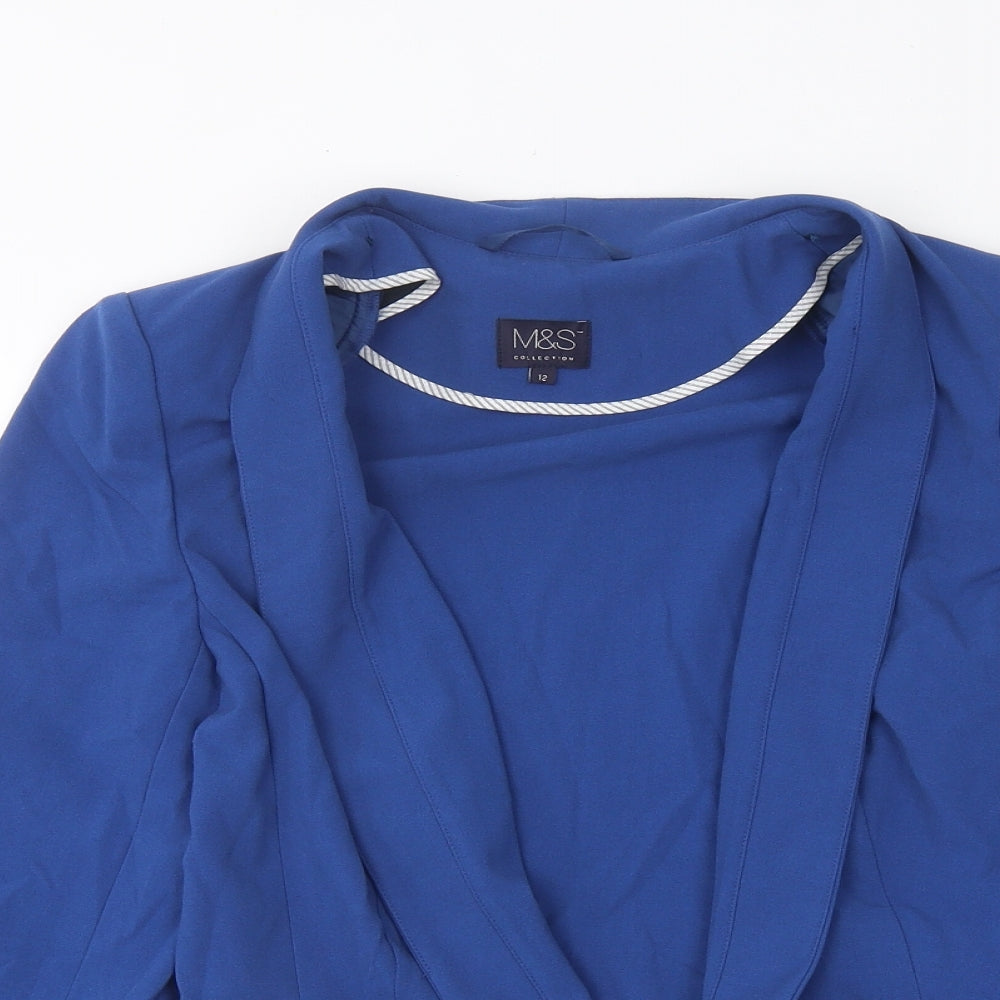 Marks and Spencer Womens Blue Jacket Blazer Size 12