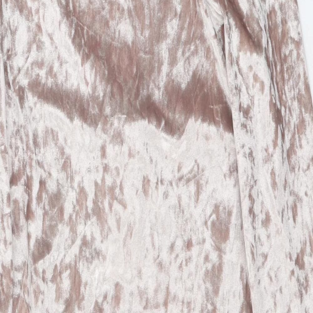 Primark Womens Beige Polyester Bodycon Size 12 Round Neck Pullover