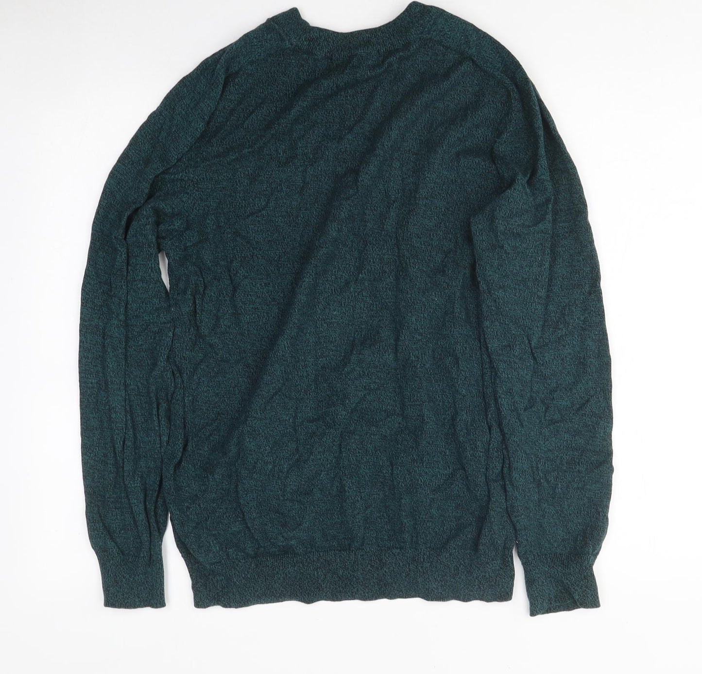 Primark Mens Green Round Neck Polyester Pullover Jumper Size M