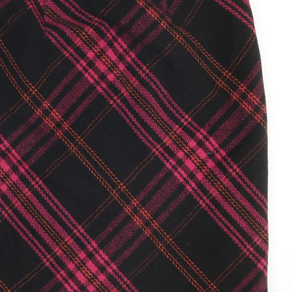 EWM Womens Multicoloured Plaid Polyester Straight & Pencil Skirt Size 12 Zip