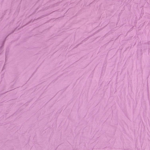 Boohoo Womens Purple Polyester Basic T-Shirt Size S Round Neck - Girl Gang