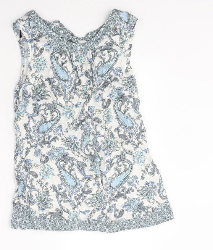 Dorothy Perkins Womens Multicoloured Paisley Polyester Basic Tank Size 10 Round Neck