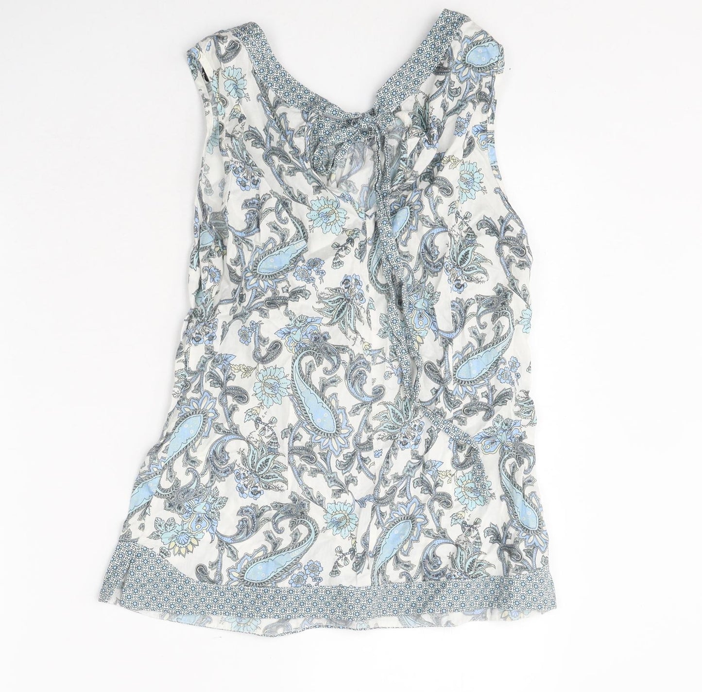 Dorothy Perkins Womens Multicoloured Paisley Polyester Basic Tank Size 10 Round Neck