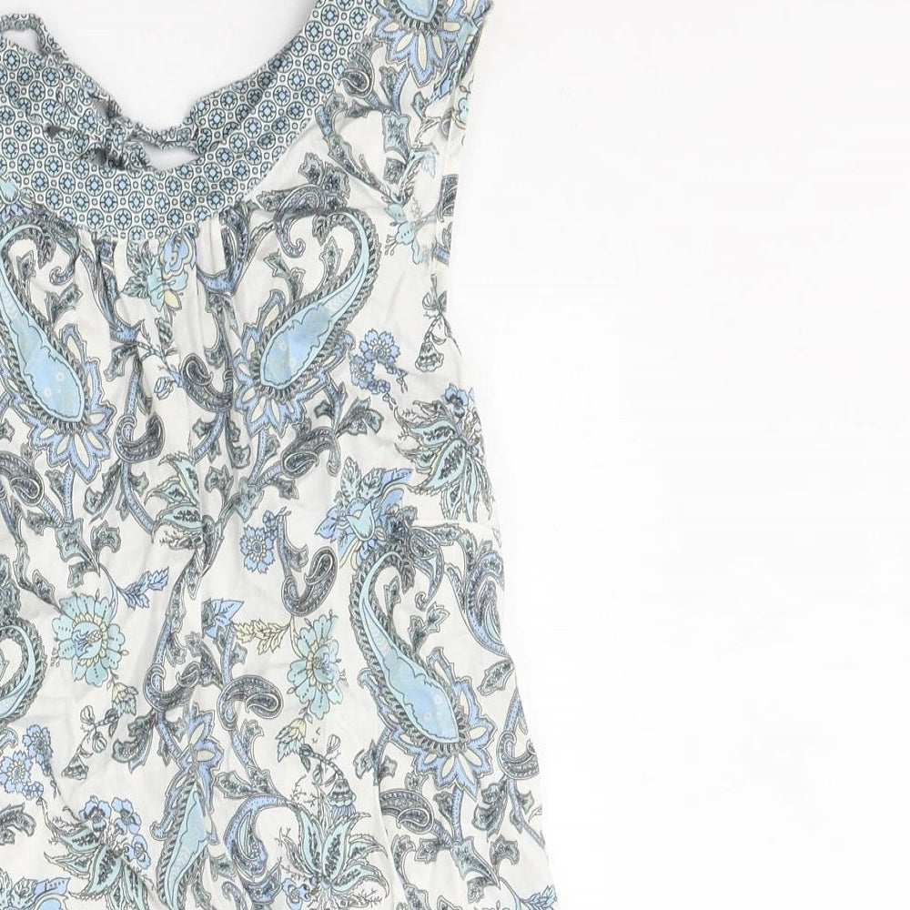 Dorothy Perkins Womens Multicoloured Paisley Polyester Basic Tank Size 10 Round Neck