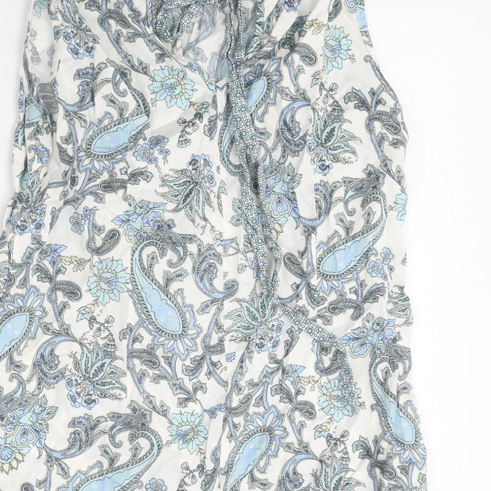 Dorothy Perkins Womens Multicoloured Paisley Polyester Basic Tank Size 10 Round Neck