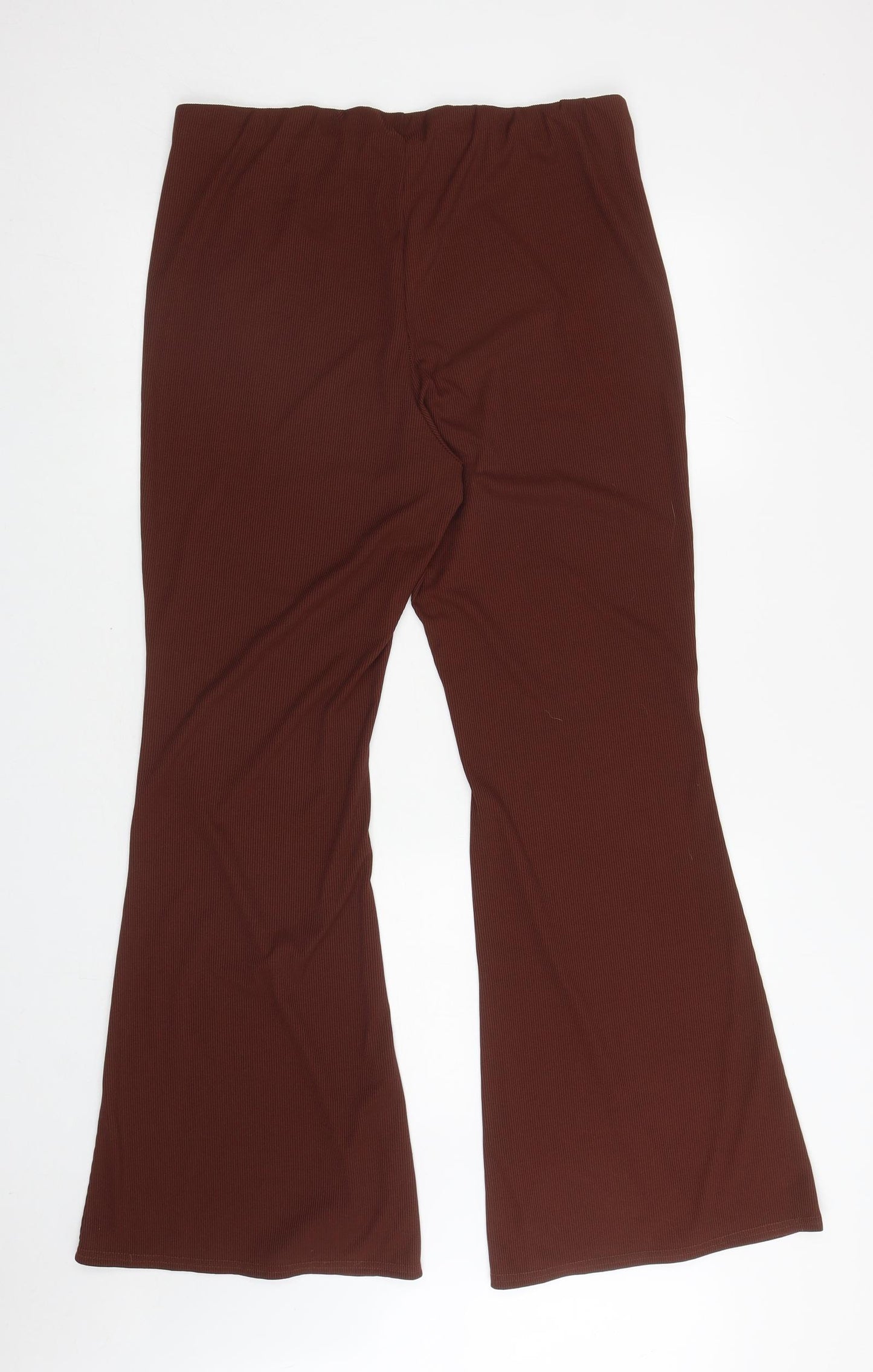 New Look Womens Brown Polyester Trousers Size 18 L30.5 in Regular