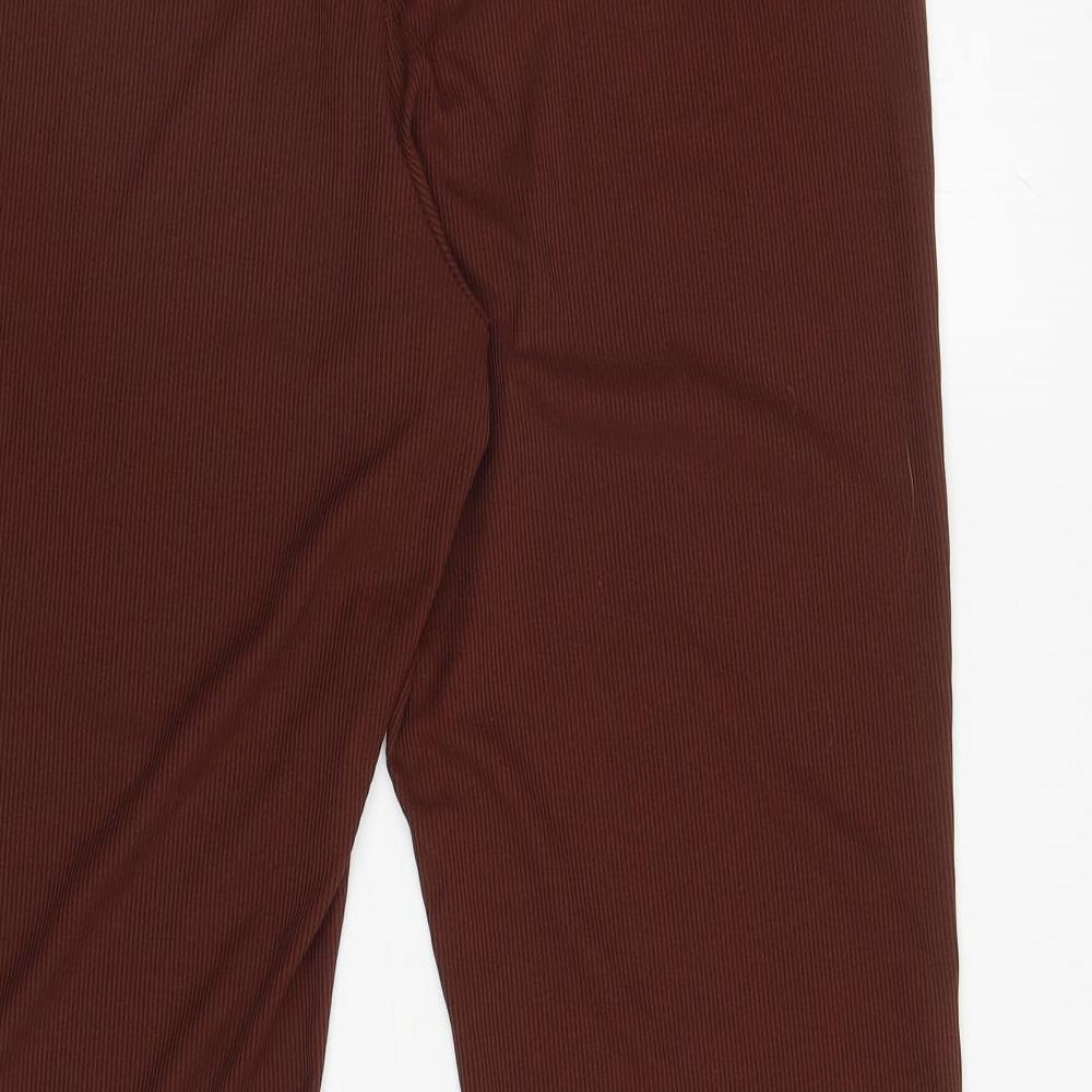 New Look Womens Brown Polyester Trousers Size 18 L30.5 in Regular