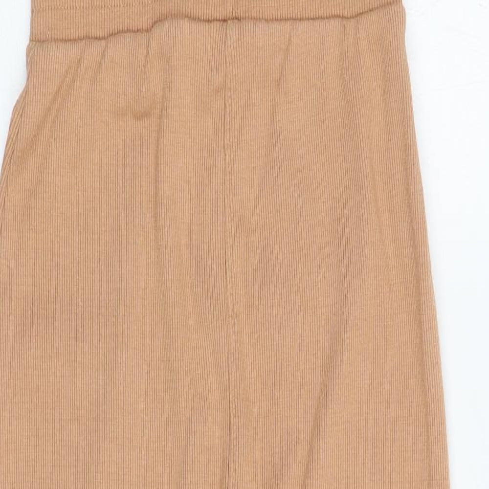 Missguided Womens Brown Polyester Catsuit One-Piece Size 8 L25 in Zip