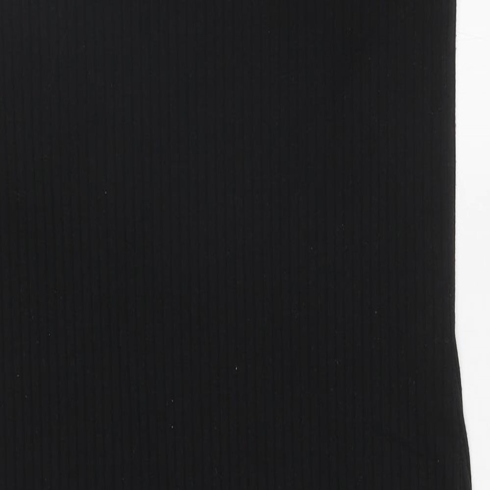 F&F Womens Black Polyester Bodycon Size 10 V-Neck Pullover
